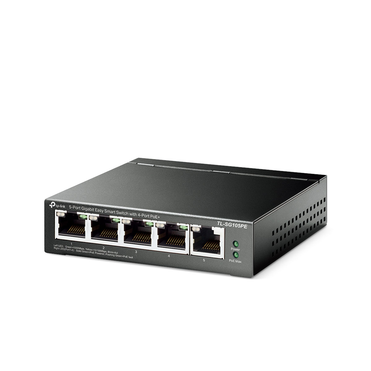 سوئیچ شبکه 5 پورت با 4 پورت +PoE تی پی لینک مدل TL-SG105PE-3